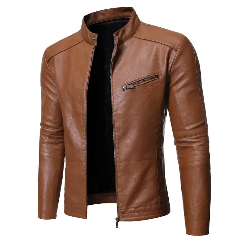 Chaqueta de cuero elegante