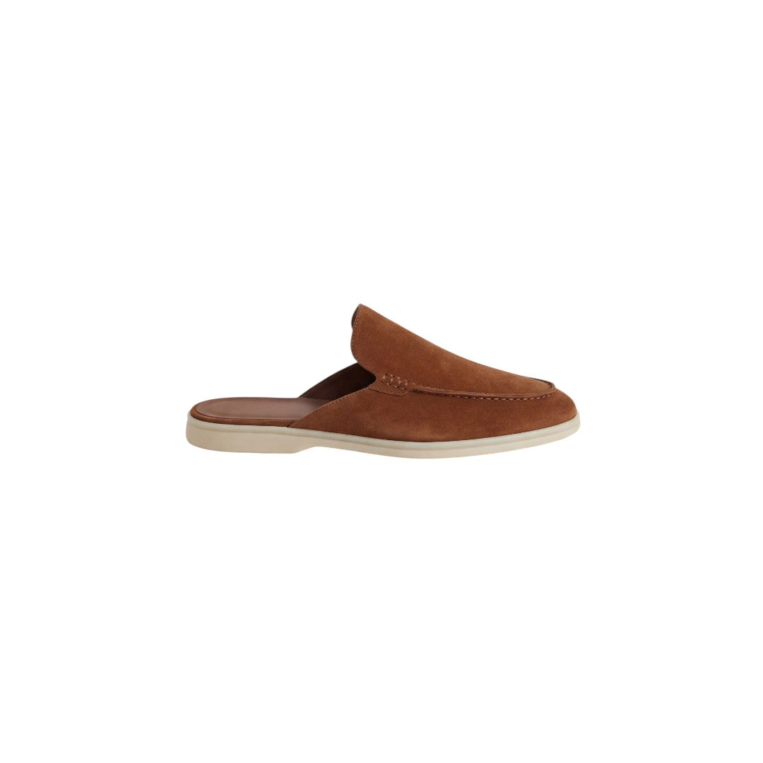 Mocasines de ante color granate