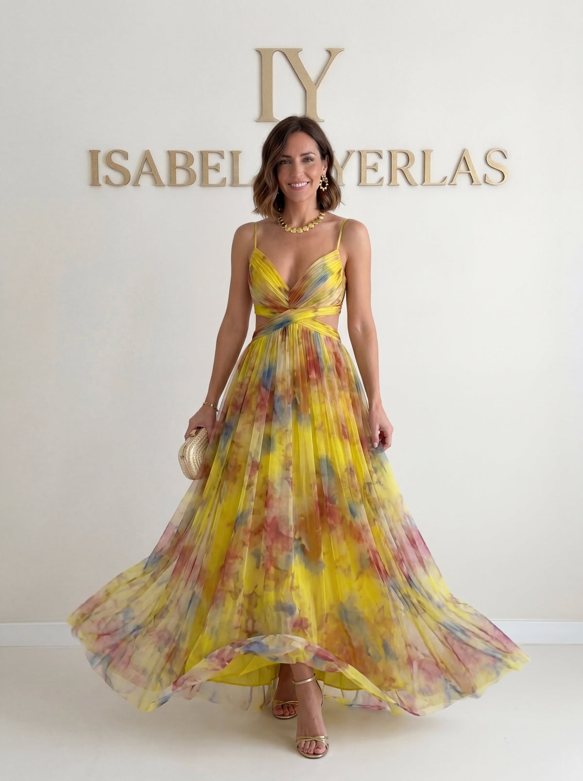 Vestido de ceremonia de tirantes