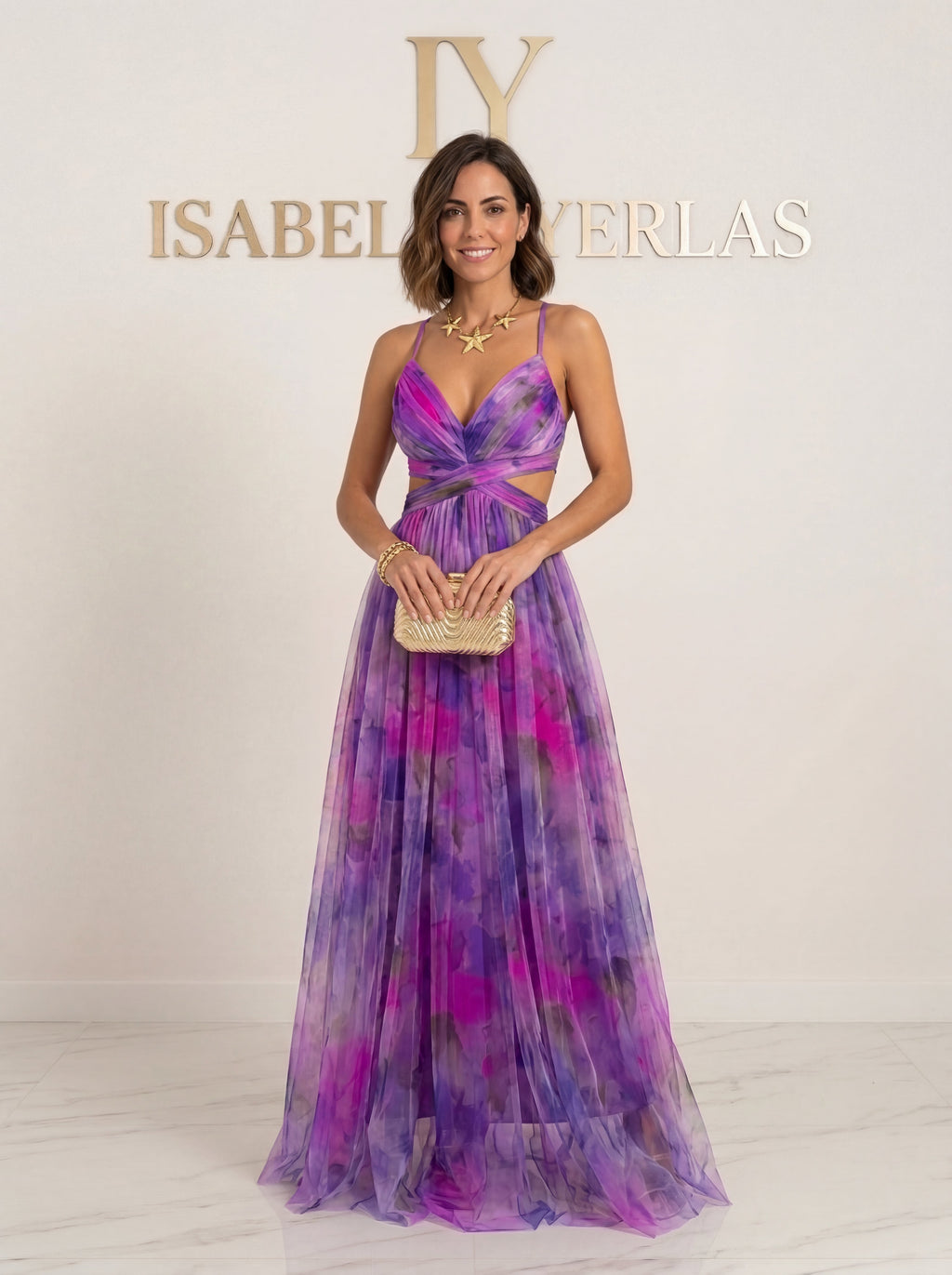 Vestido de ceremonia de tirantes
