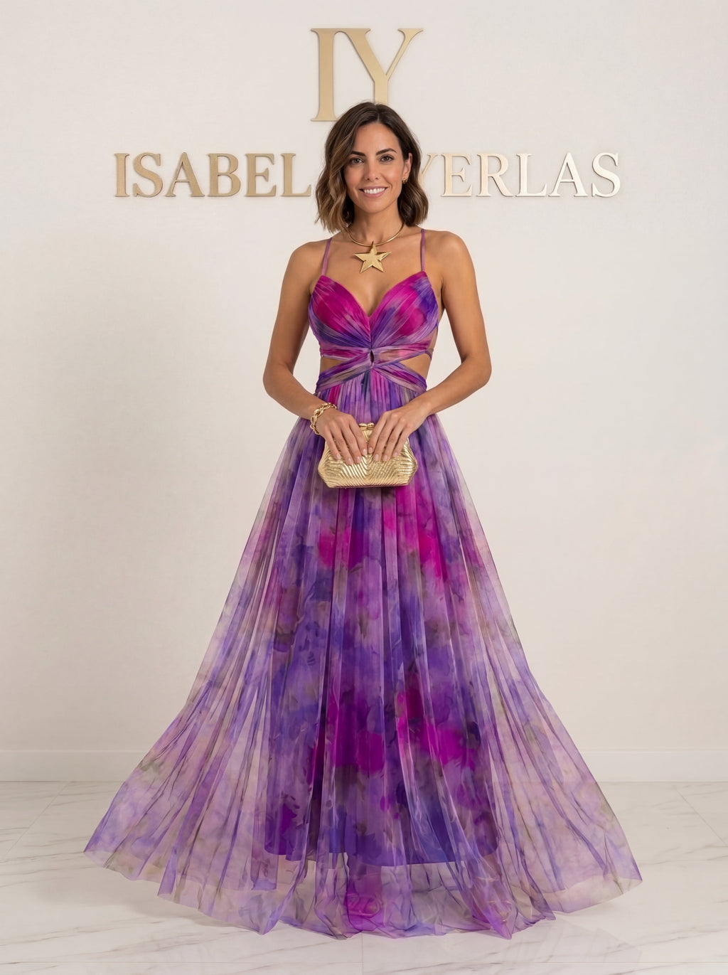 Vestido de ceremonia de tirantes