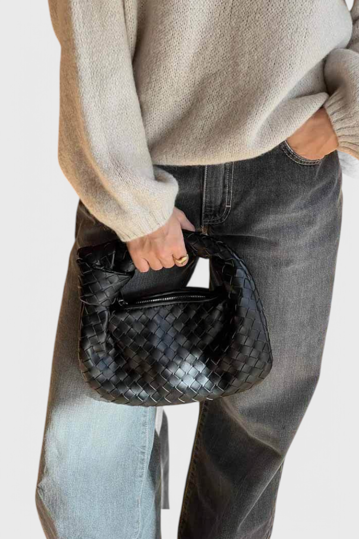 Bolso Satchel Mini Trenzado Sage