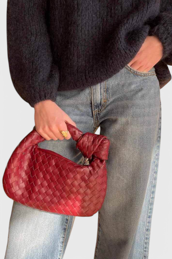 Bolso Satchel Mini Trenzado Sage