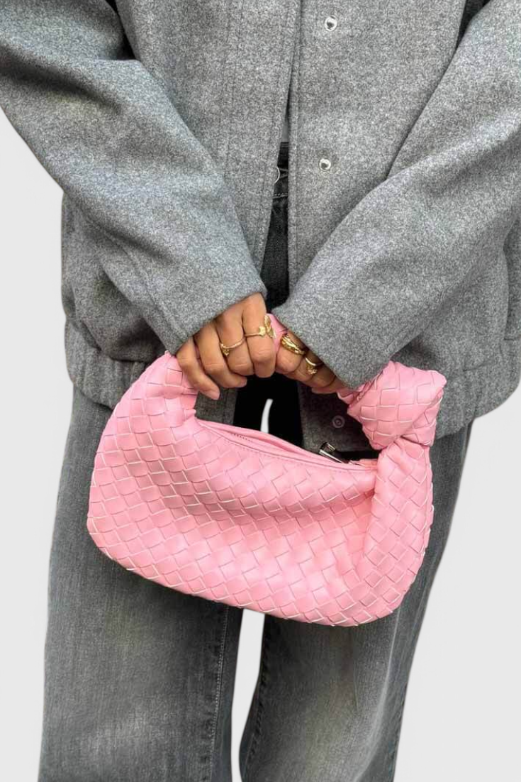 Bolso Satchel Mini Trenzado Sage