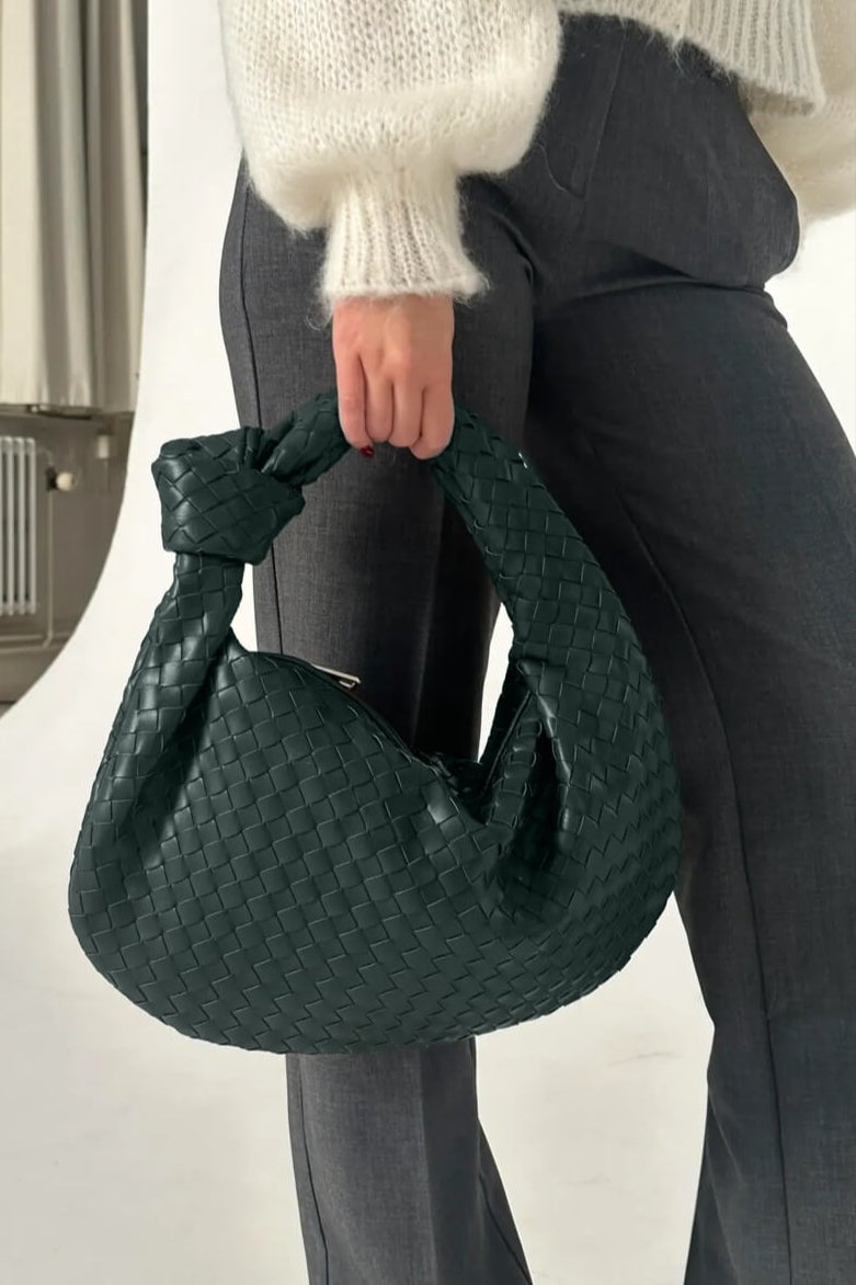 Bolso de Hombro Mediano Sage Trenzado