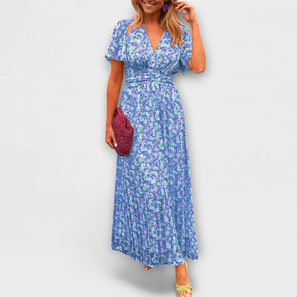 Elsie - Vestido clásico con escote en V