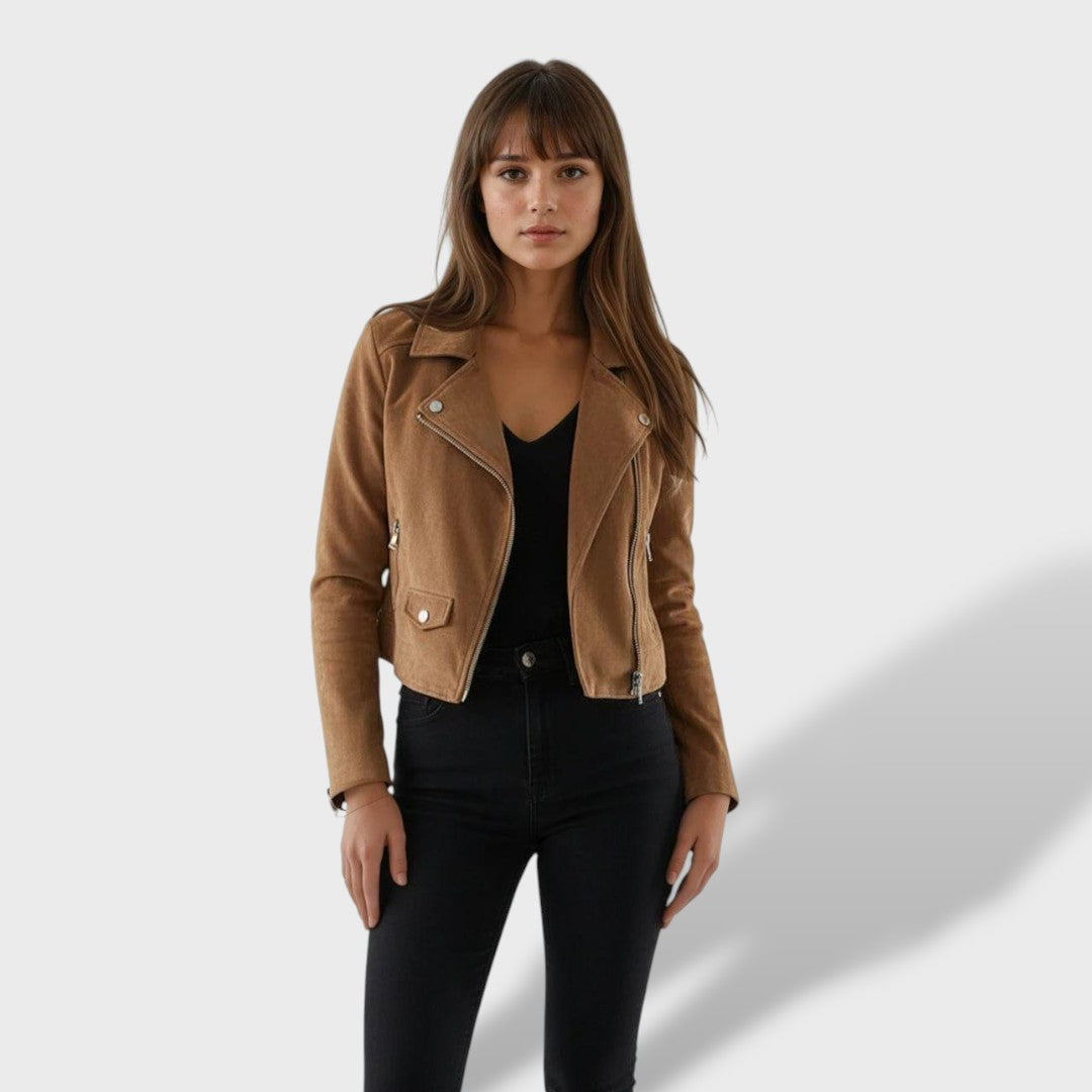 Isabel | Chaqueta corta de ante elegante